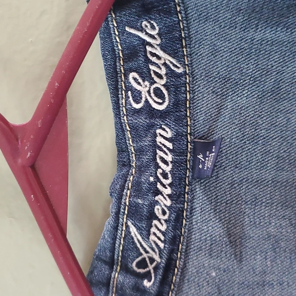 American Eagle Perfect Fitted Dark Denim Jacket - Picture 2 of 7